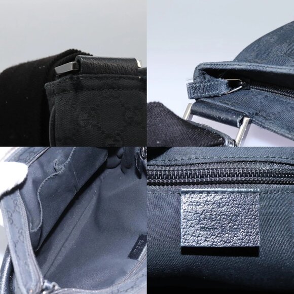 GUCCI GG Canvas Shoulder Bag Black Silver 256100 Auth ep8911 - Picture 14 of 14